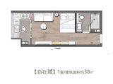 钜益100_C户型 建面38平米