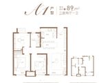 青特中欧国际城滨江悦_3室2厅1卫 建面89平米