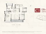 中海桂语江南_3室2厅2卫 建面126平米